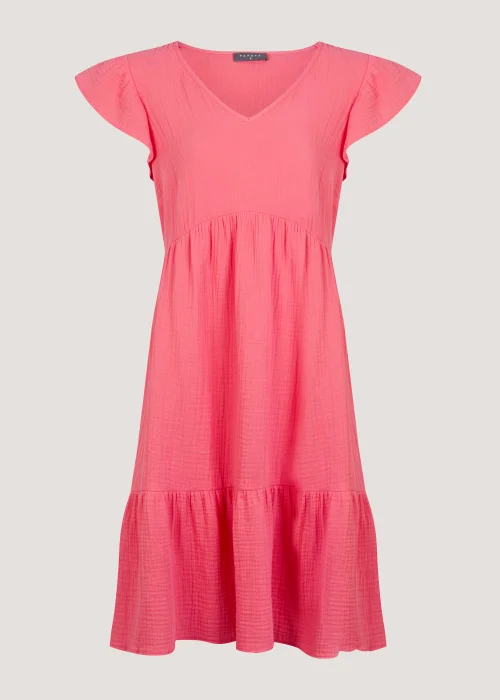 Pink Double Cloth Mini Dress - 8 Image 5