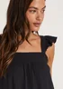 Black Double Cloth Frill Dress - 8 Image 3