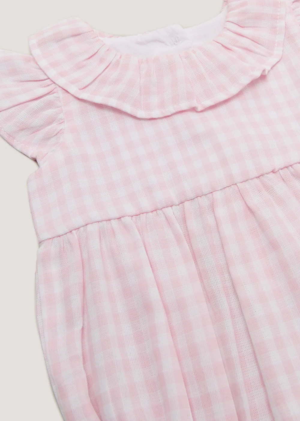 Baby Pink Gingham Romper (Newborn-18mths) - Newborn Image 2