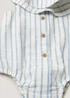 Baby Blue Stripe Romper & Sun Hat Set (Newborn-18mths) - Newborn Image 2