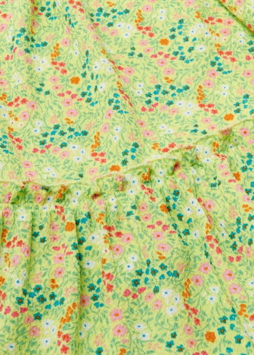 Girls Green Floral Crinkle Sleeveless Dress (4-13yrs) - 4 Yrs Image 2