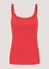 Red Daisy Trim Cami Top - Size 8 Image 5