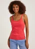 Red Daisy Trim Cami Top - Size 8 Image 1