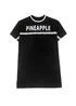 Girls Pineapple Black Stripe T-Shirt Dress (5-13yrs) - 5-6 Image 5