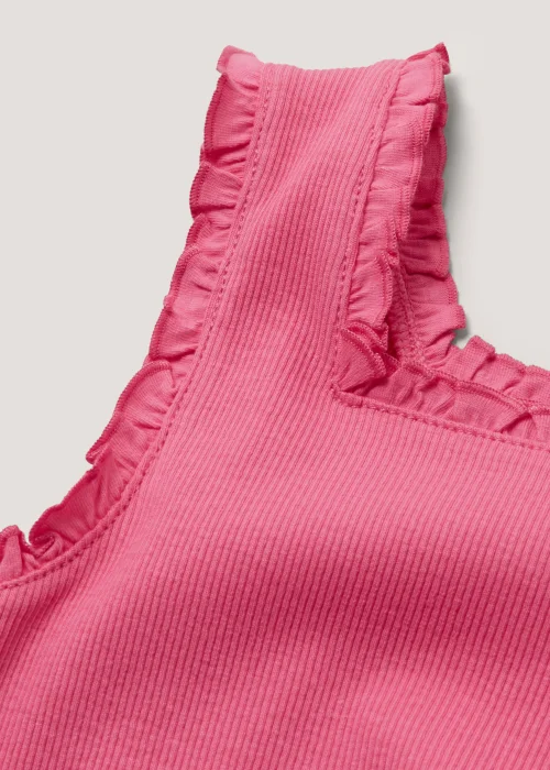 Girls Pink Frill Cropped Vest Top (4-13yrs) - Age 4 Years Image 2