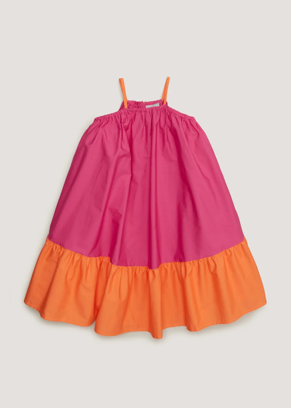 Girls Mini Me Pink & Orange Maxi Dress (4-13yrs) - 7 Yrs Image 1