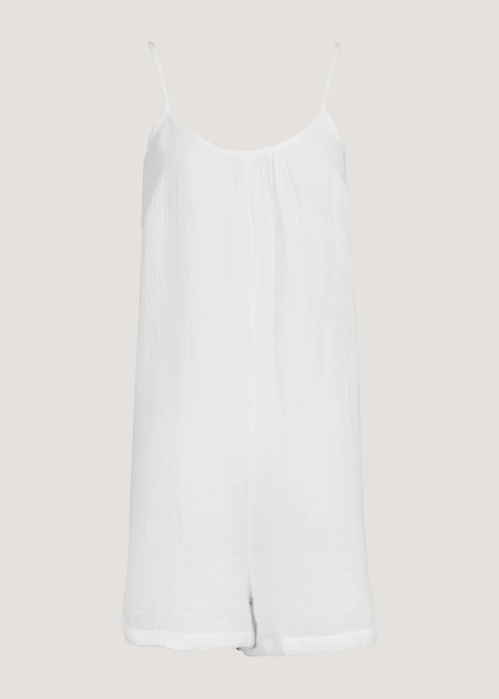 White Double Cloth Beach Playsuit - XS Image 5