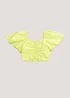 Girls Lime Tie Front Crop Top (4-13yrs) - Age 4 Years Image 1