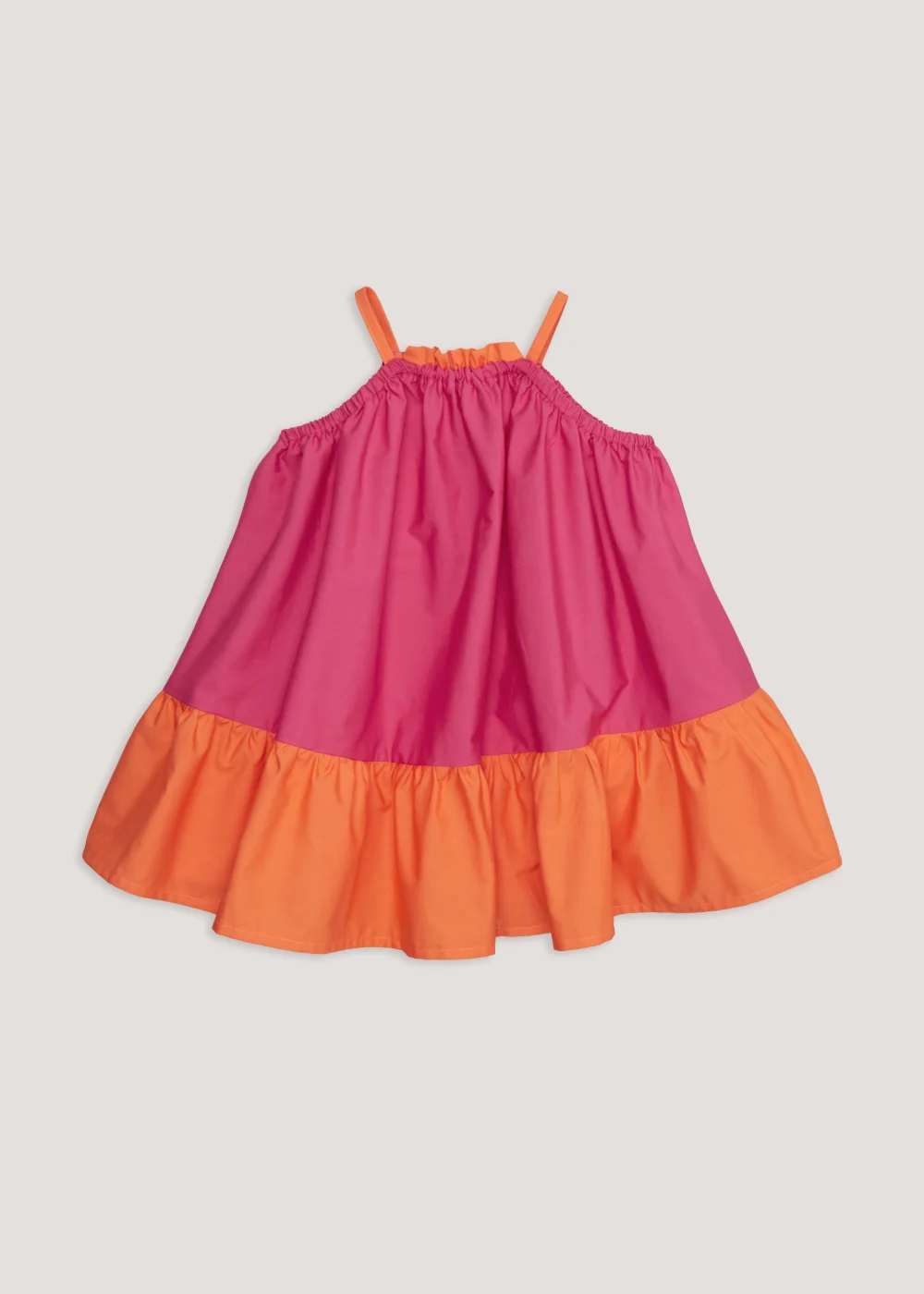 Girls Mini Me Pink & Orange Maxi Dress (9mths-3yrs) - 1-1.5 Yrs Image 1