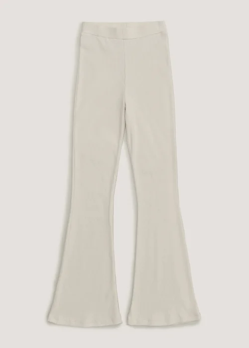 Girls Candy Couture Stone Ribbed Flared Leggings (9-16yrs) - Age 9 Years Image 1