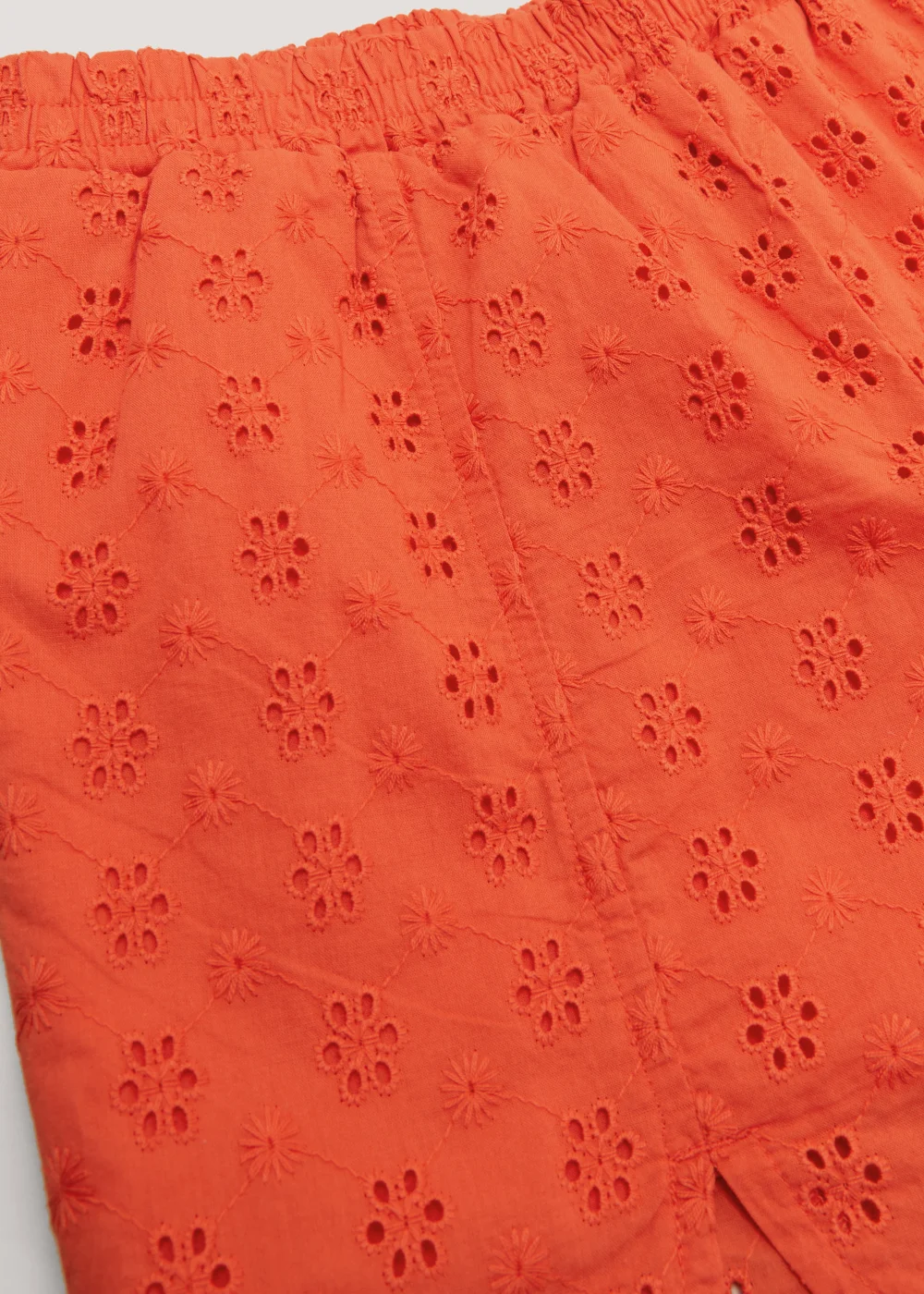 Girls Candy Couture Orange Broderie Co-Ord Shorts (9-16yrs) - Age 9 Years Image 2