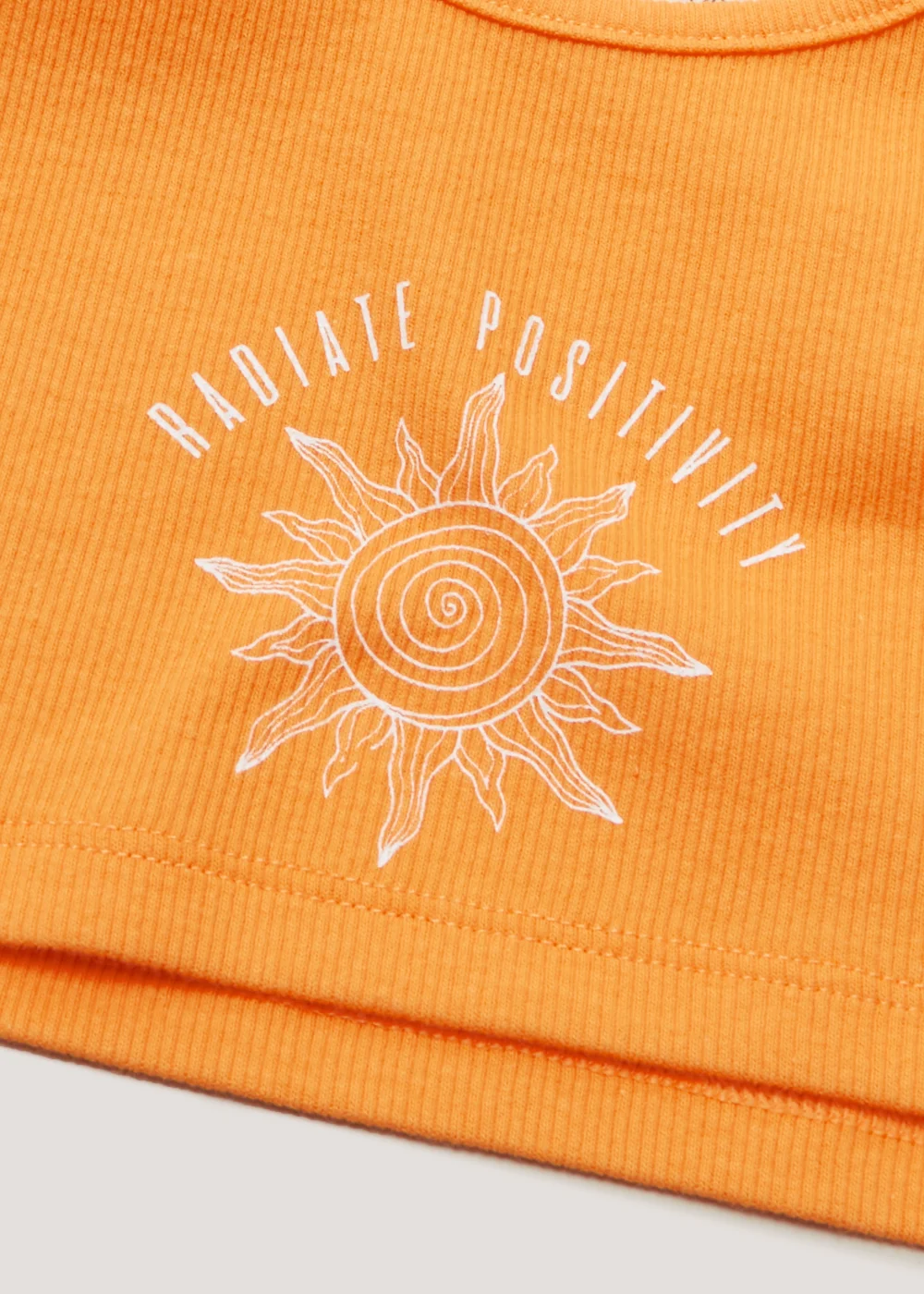 Girls Candy Couture Orange Slogan Crop Top (9-16yrs) - Age 9 Years Image 2