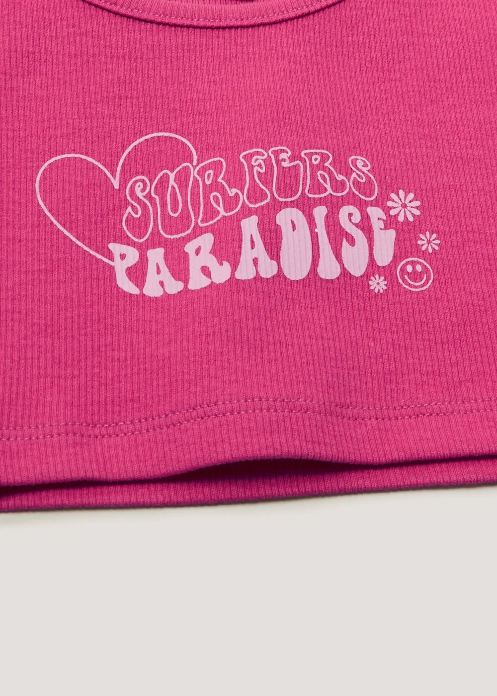 Girls Candy Couture Pink Slogan Crop Top (9-16yrs) - Age 9 Years Image 2