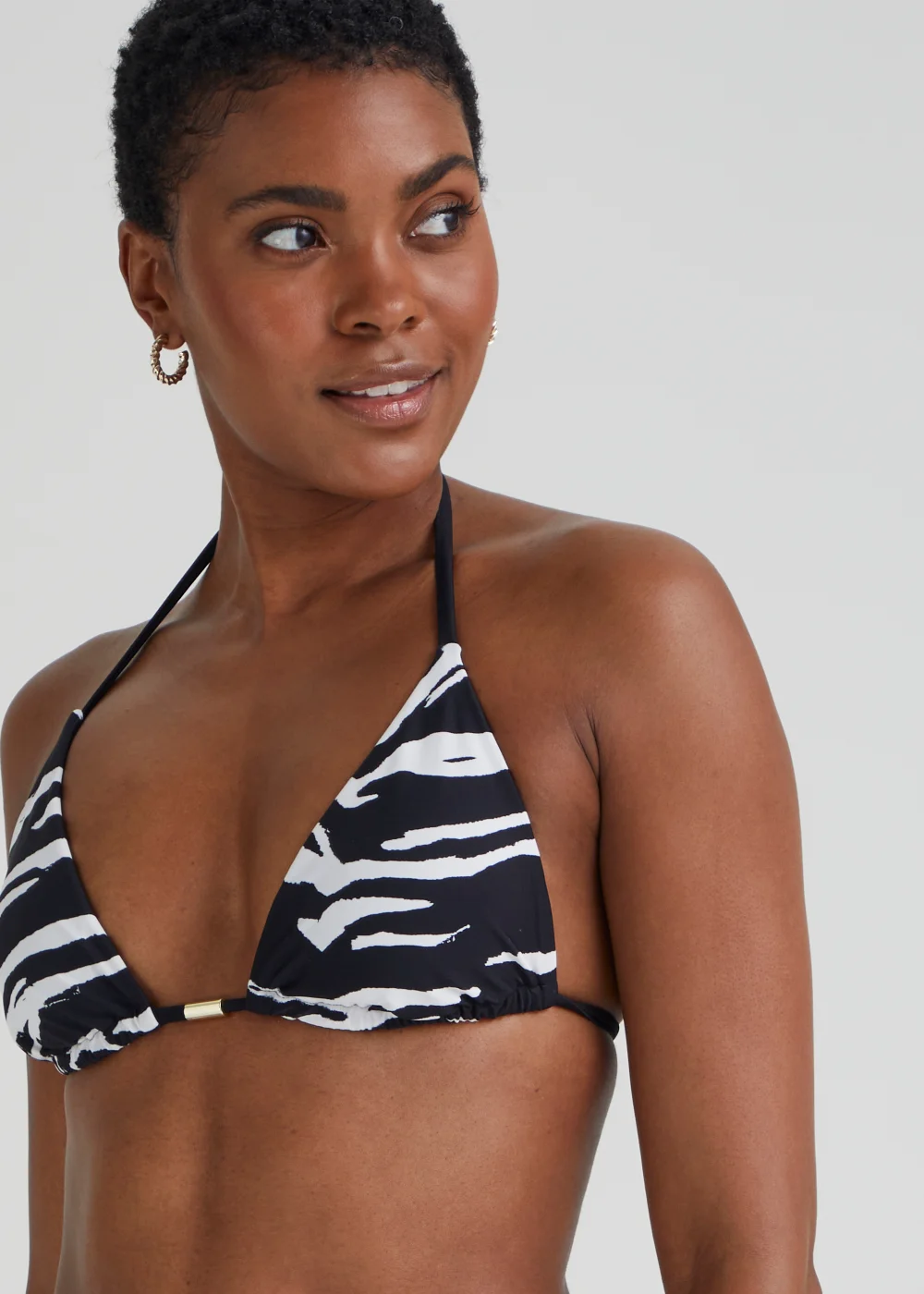 Be Beau Black Zebra Print Bikini Top - 8 Image 3