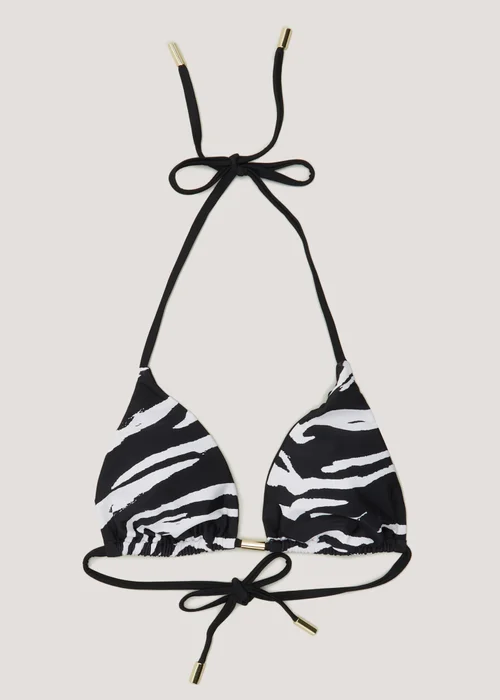 Be Beau Black Zebra Print Bikini Top - 8 Image 4