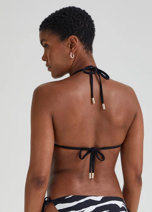 Be Beau Black Zebra Print Bikini Top - 8 Image 2