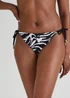 Be Beau Black Zebra Print Bikini Bottoms - Size 8 Image 3