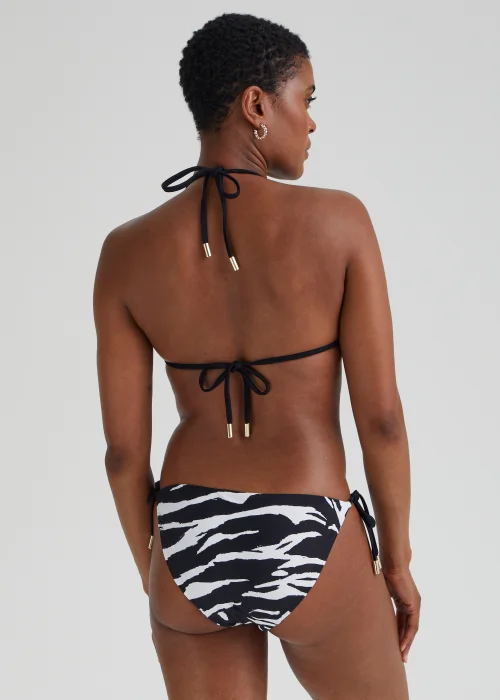 Be Beau Black Zebra Print Bikini Bottoms - Size 8 Image 2