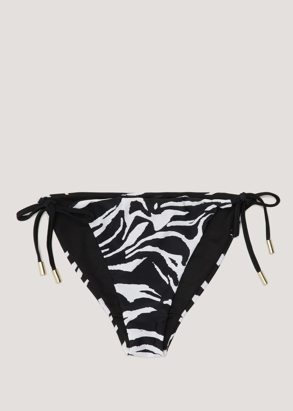 Be Beau Black Zebra Print Bikini Bottoms - Size 8 Image 4