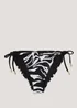 Be Beau Black Zebra Print Bikini Bottoms - Size 8 Image 4