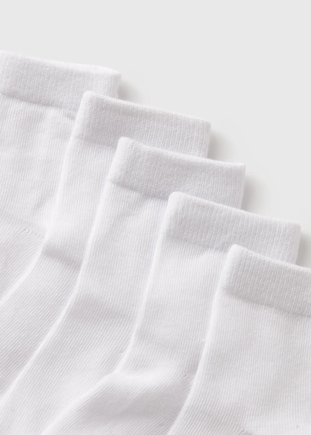Kids 5 Pack White Ankle Socks (Younger 6-Older 5.5) - 4-5.5 Image 2