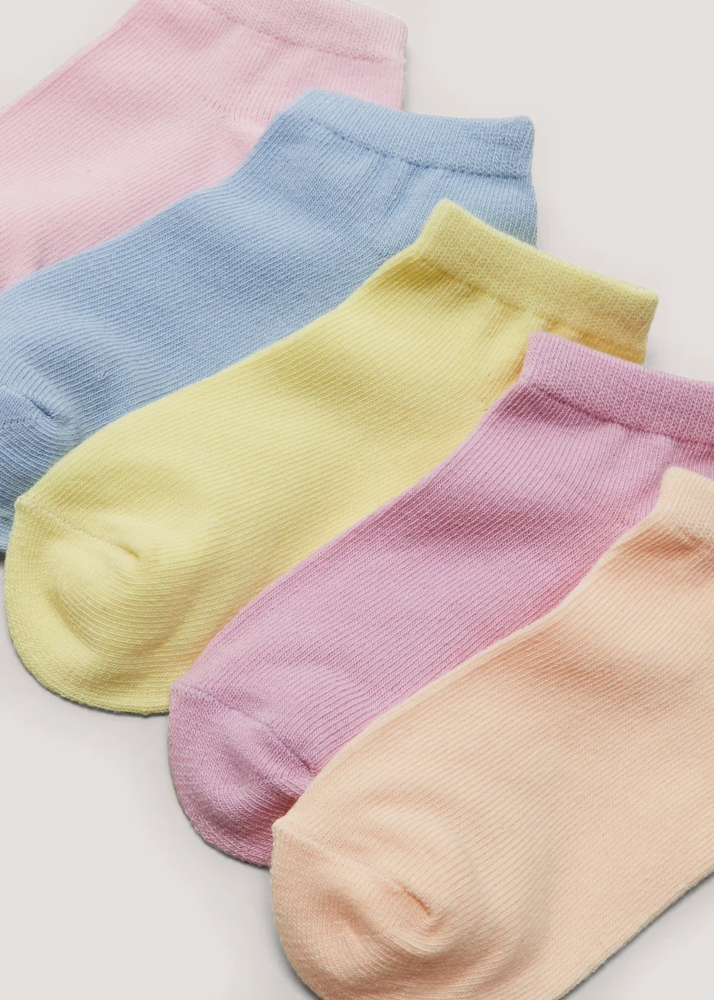 Girls 5 Pack Multicoloured Trainer Socks (Younger 6-Older 5.5) - 4-5.5 Image 2