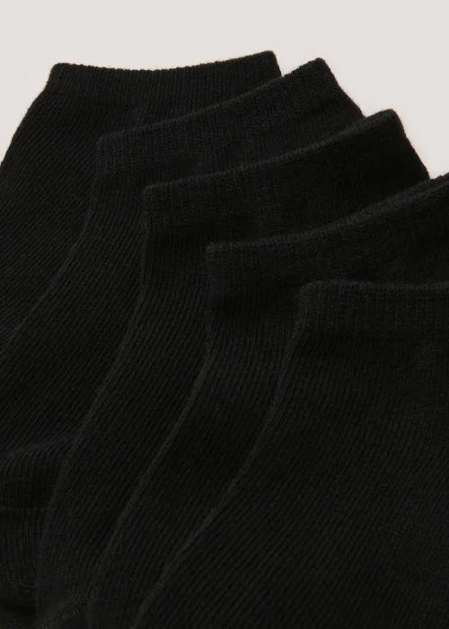 Kids 5 Pack Black Trainer Socks (Younger 6-Older 5.5) - 6-8.5 Image 2