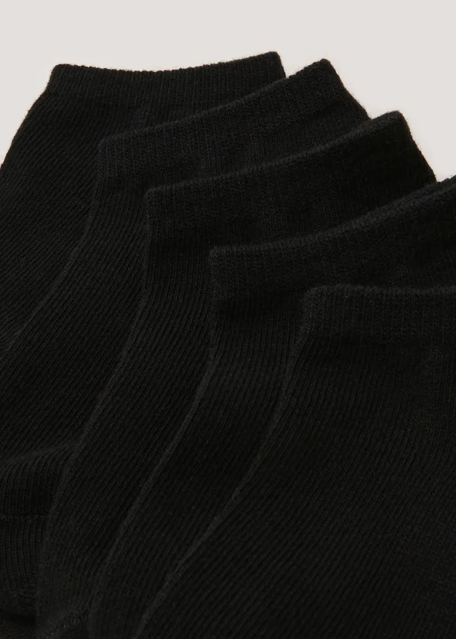 Kids 5 Pack Black Trainer Socks (Younger 6-Older 5.5)