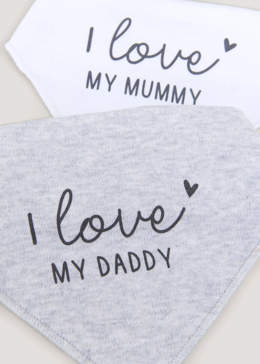 2 Pack Mummy & Daddy Bandana Bibs - One Size Image 2