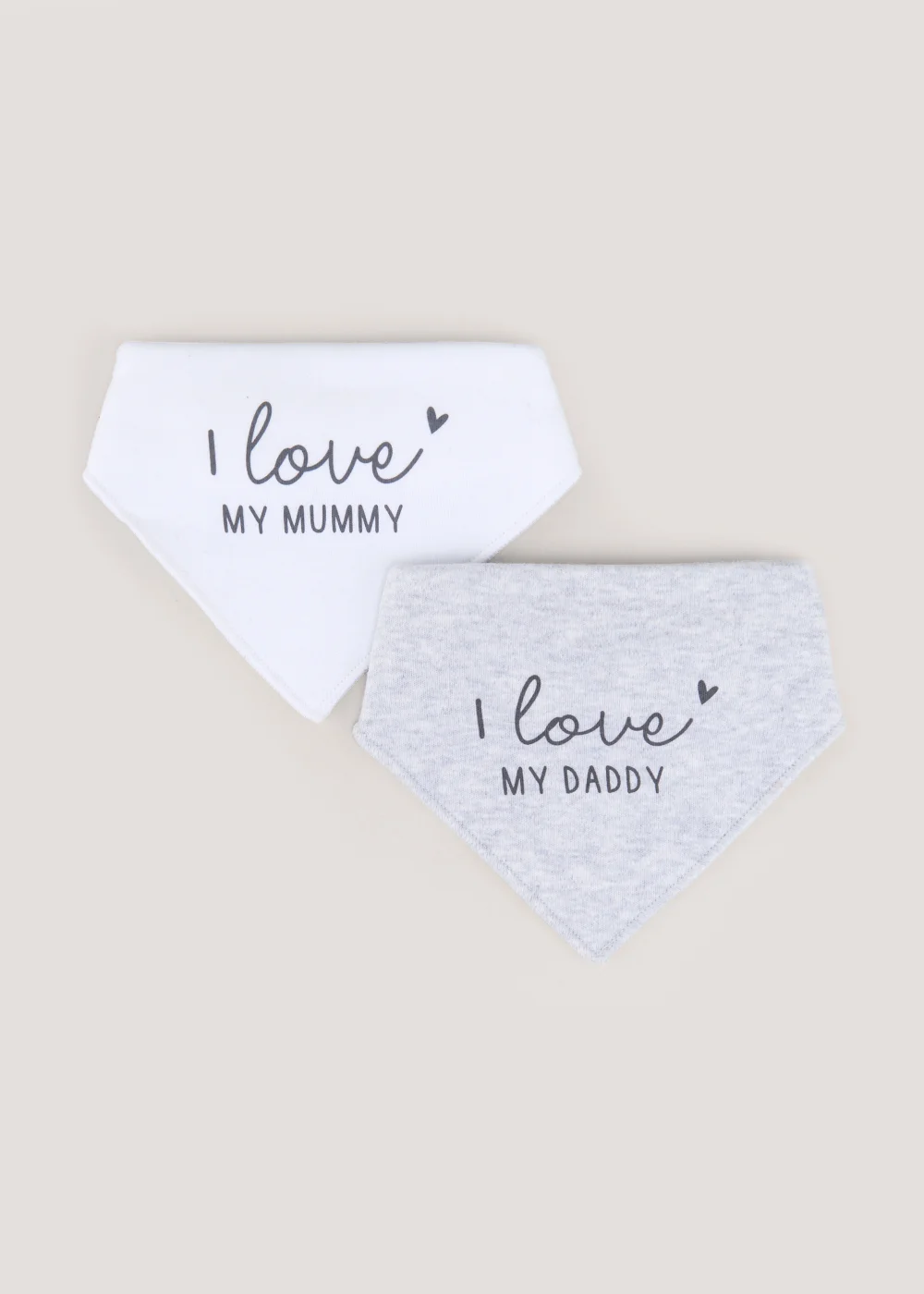 2 Pack Mummy & Daddy Bandana Bibs - One Size Image 1