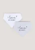 2 Pack Mummy & Daddy Bandana Bibs - One Size Image 1