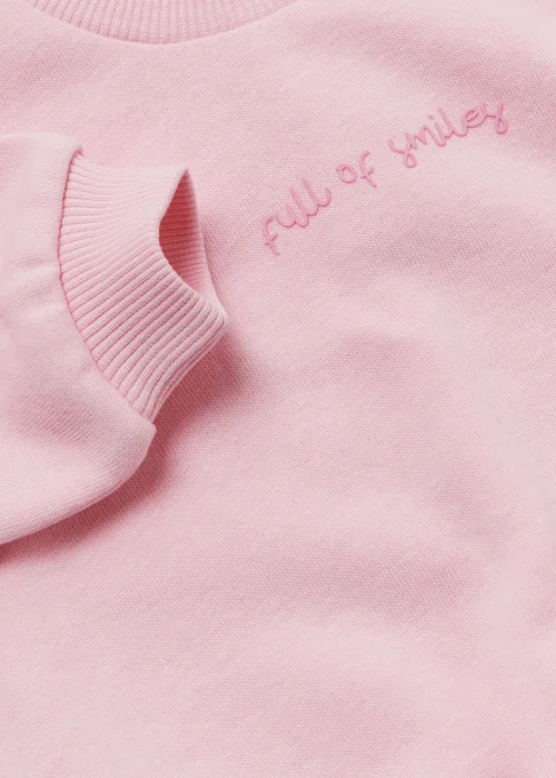 Baby Pink Slogan Sweatshirt (Newborn-23mths) - Newborn Image 2