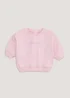 Baby Pink Slogan Sweatshirt (Newborn-23mths) - Newborn Image 1