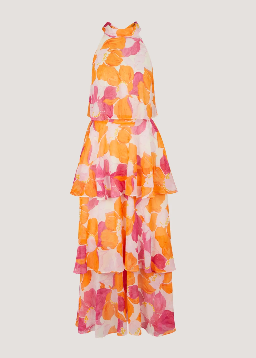 Et Vous Multicoloured Floral Tiered Midi Dress - 8 Image 5