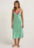 Green Floral Satin Nightie - Size 8 Image 1