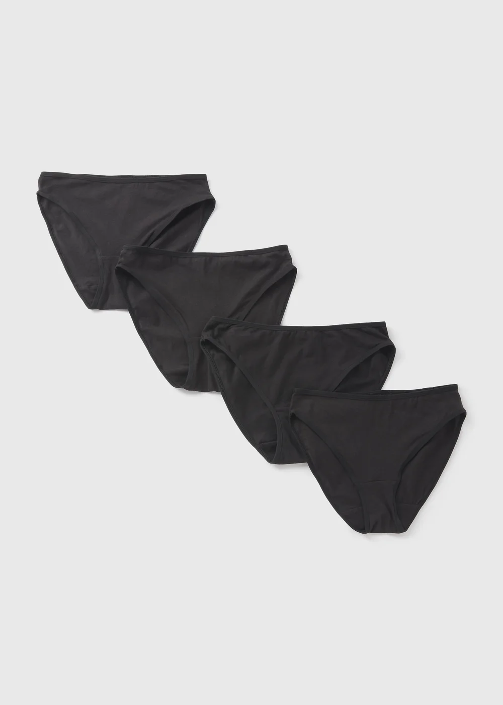4 Pack Black High Leg Knickers - 8 Image 1