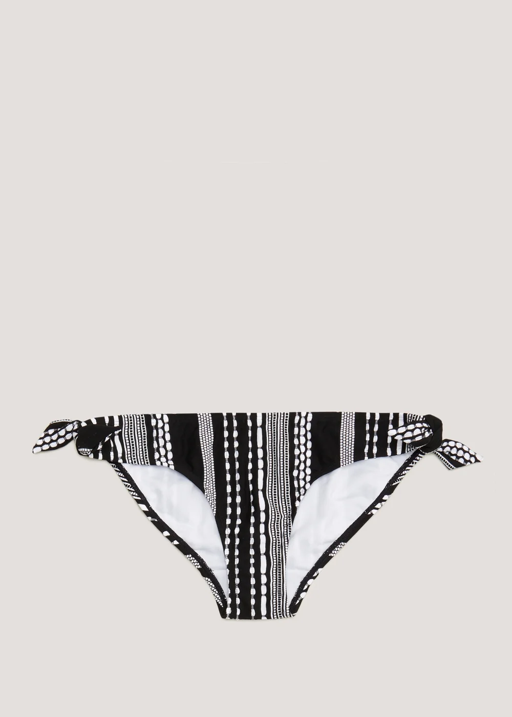 Black & White Jacquard Bikini Bottoms - 6 Image 4