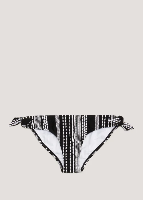 Black & White Jacquard Bikini Bottoms - 6 Image 4