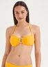 Et Vous Yellow Trim Bandeau Bikini Top - Size 8 Image 1