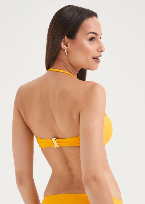 Et Vous Yellow Trim Bandeau Bikini Top - Size 8 Image 2