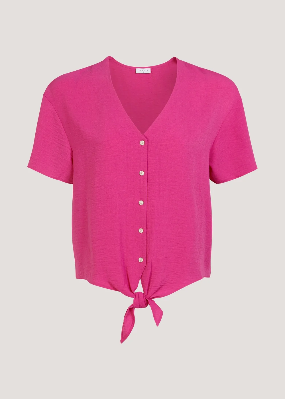 Pink Tie Front Shirt - 8 Image 5