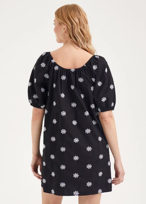 Black Embroidered Mini Dress - 8 Image 2