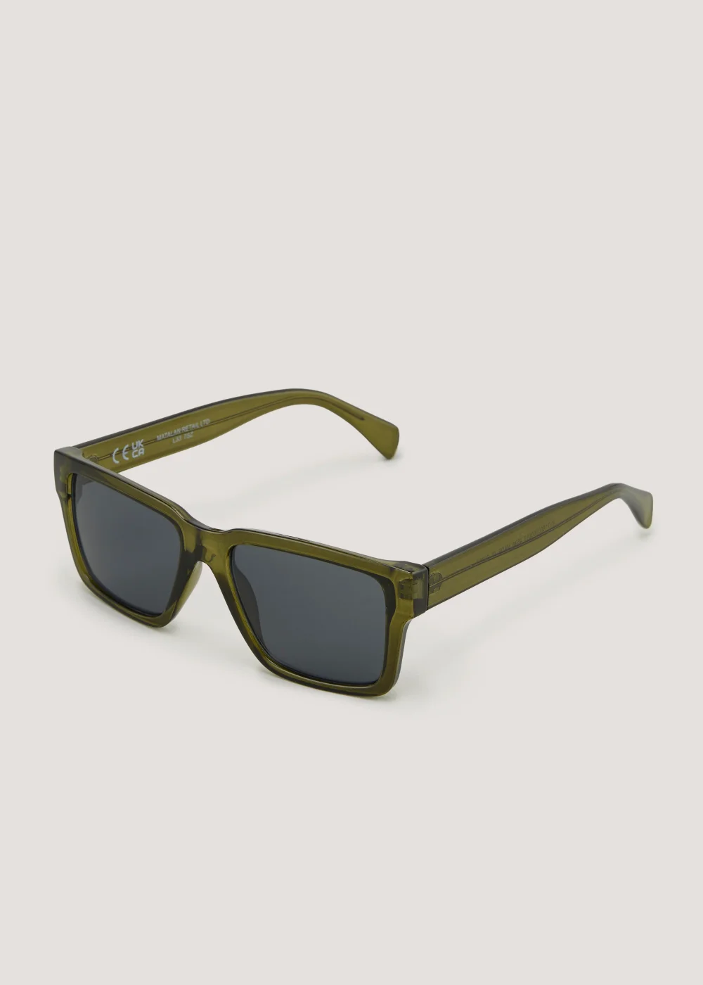 Green Reflective Lens Sunglasses - One Size Image 1