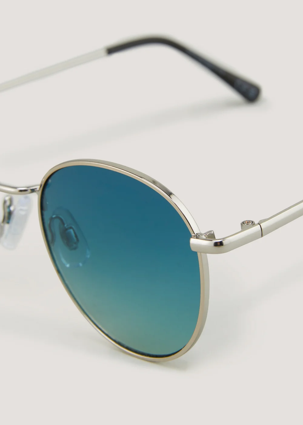 Blue Ombre Round Sunglasses - One Size Image 2