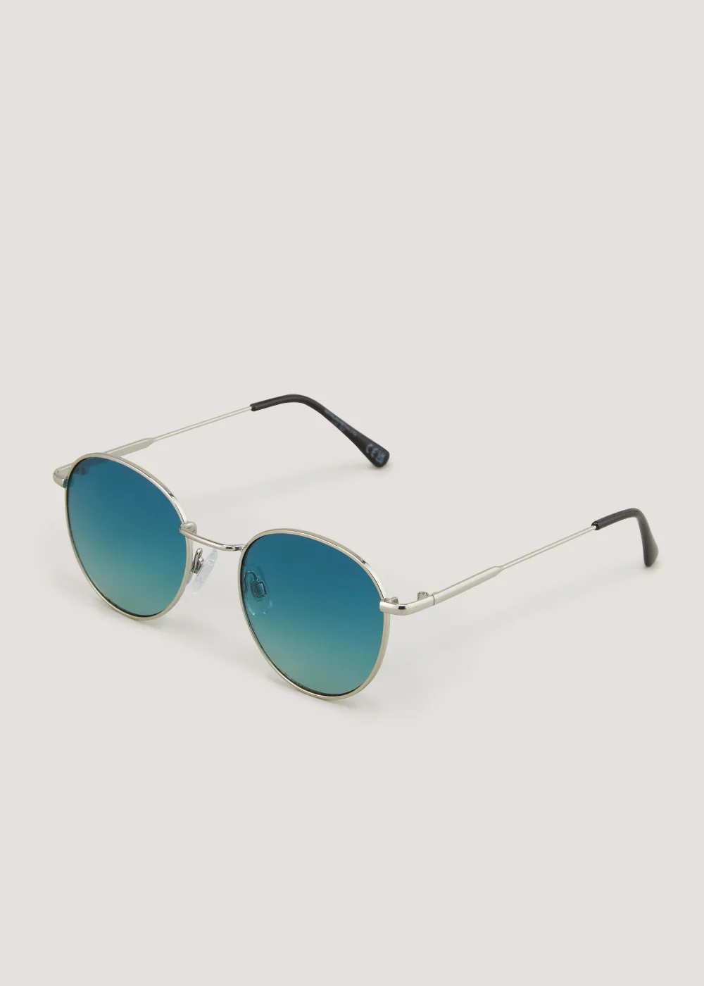 Blue Ombre Round Sunglasses - One Size Image 1