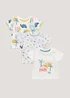Baby 3 Pack Hawaiian Turtle T-Shirts (Newborn-23mths) - Newborn Image 1