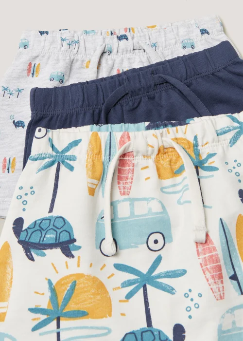 Baby 3 Pack Hawaiian Turtle Shorts (Newborn-23mths) - Newborn Image 2