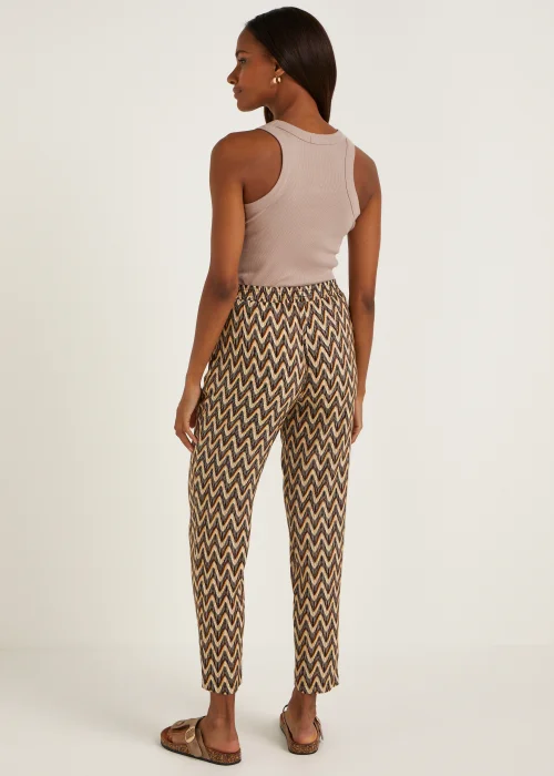 Multicoloured Zigzag Tapered Trousers - 8 Image 2