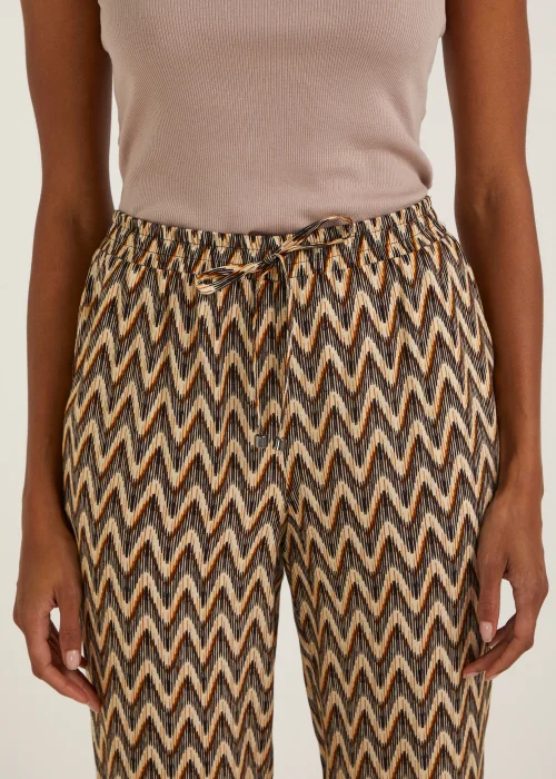 Multicoloured Zigzag Tapered Trousers - 8 Image 3