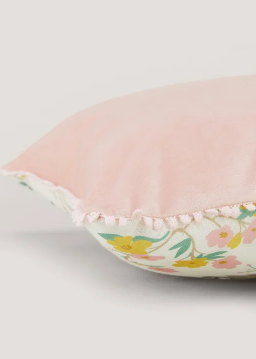 Multicoloured Bird Print Embroidered Cushion (43cm x 43cm) Image 2